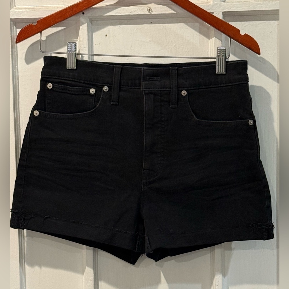 Classic Black Denim Women's Shorts